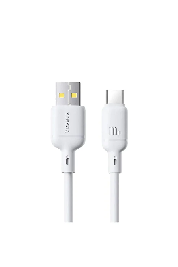 Silky Series USB to Type-C 100W Hızlı Şarj Kablosu 1m - Beyaz - 2