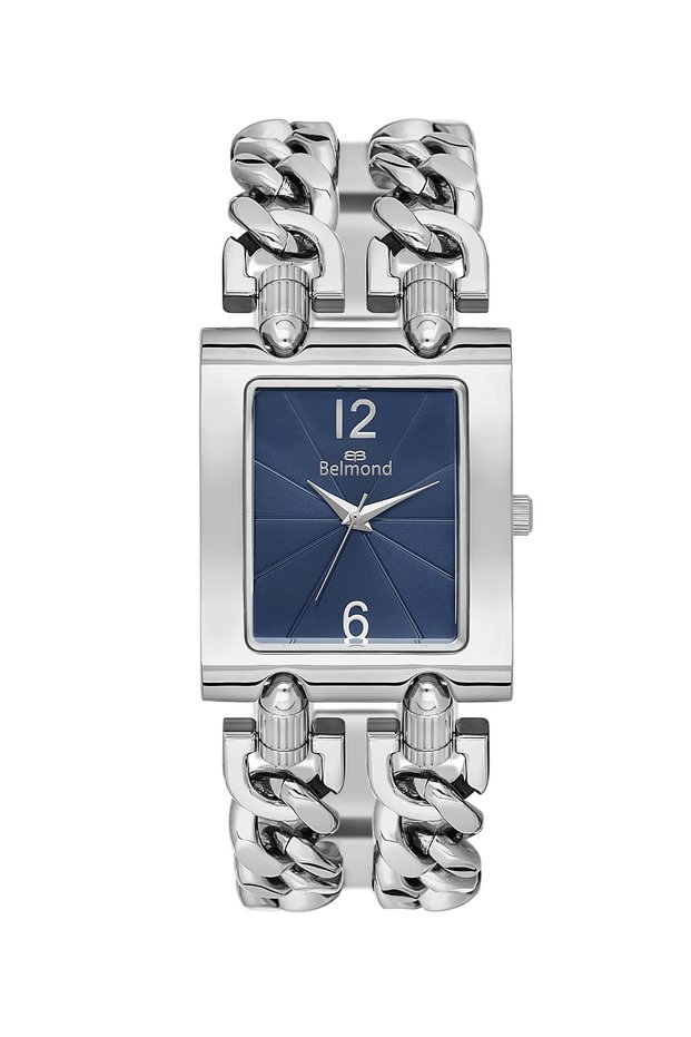 Srl1151.390 Navy Blue & Silver Steel Cord Women Wrist Watch