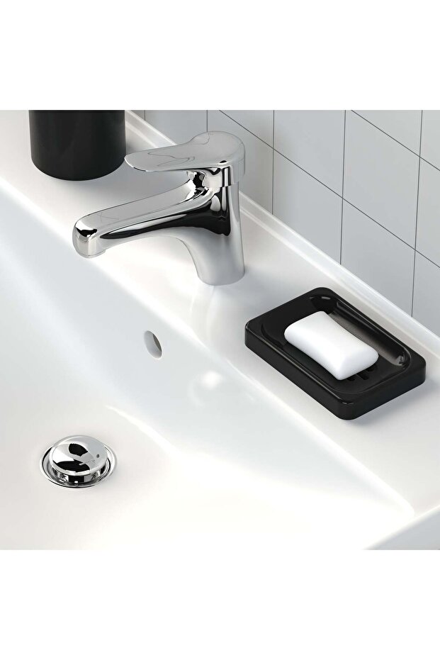 جرانيت صلب مركب مع موزع صابون أسود - 5