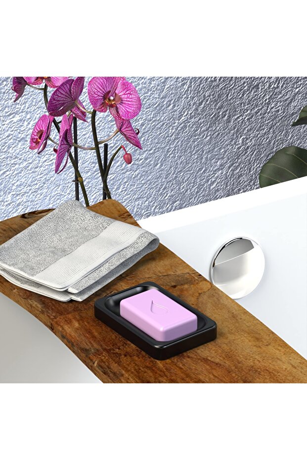 جرانيت صلب مركب مع موزع صابون أسود - 3