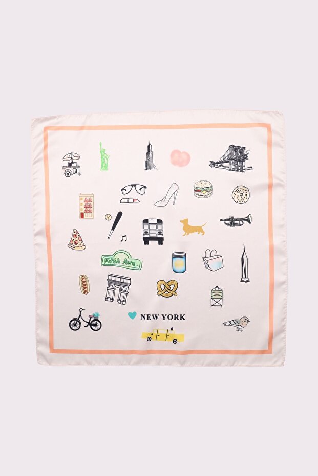 وشاح من الساتان بنمط الشكل - 3