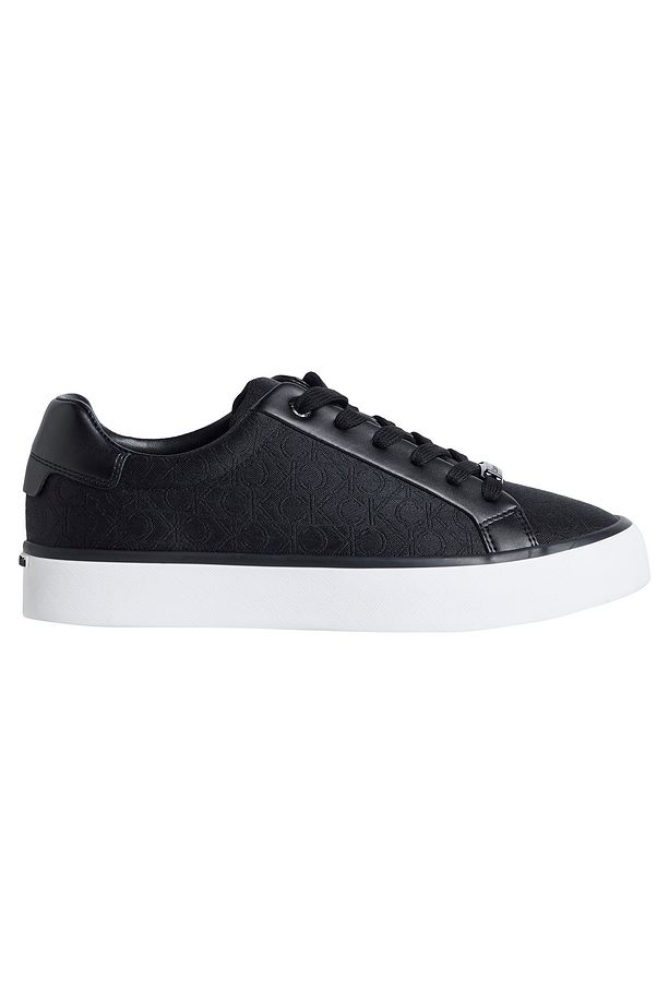 Kadın Platform Taban Bağcıklı Model CK İşlemeli Siyah Sneaker HW0HW02412-BEH - 1
