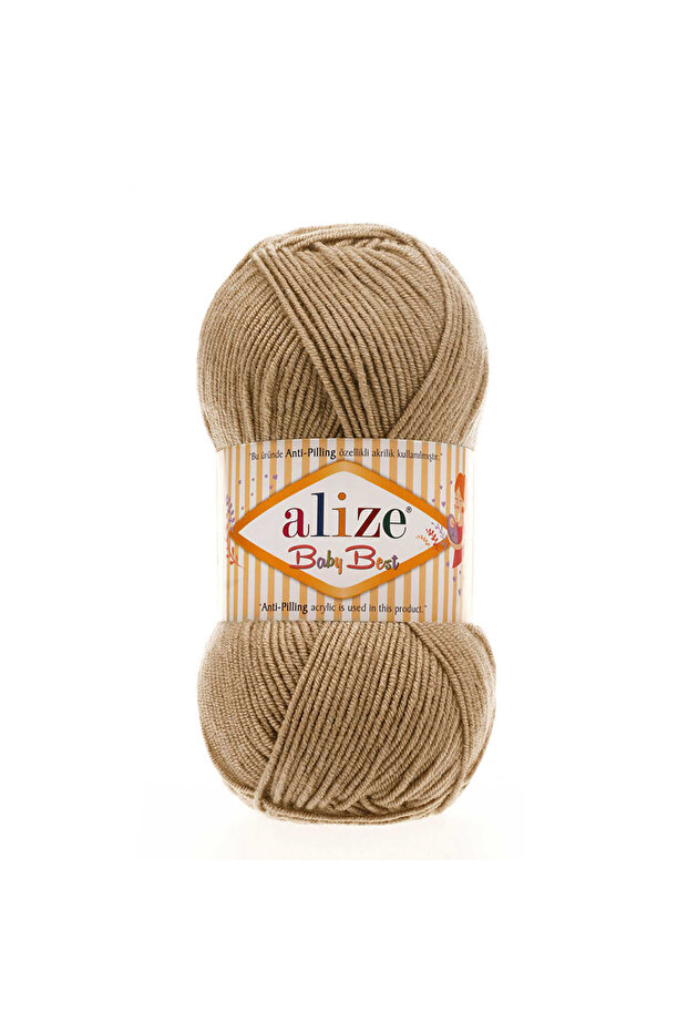 5 Pieces Baby Best Anti-Pilling Bamboo Mix 368 Buff - 100 Gr. 240 Mt.