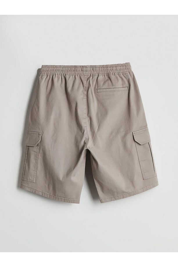 XSIDE Standart Kalıp Gabardin Erkek Kargo Şort - 6