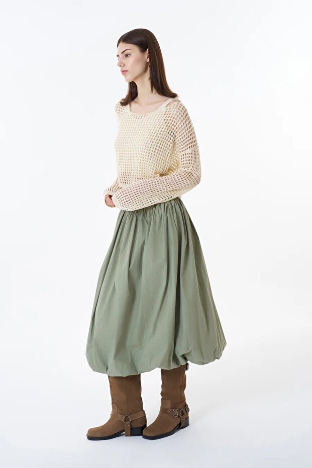 Ajurlu İkili Triko Ecru - 2