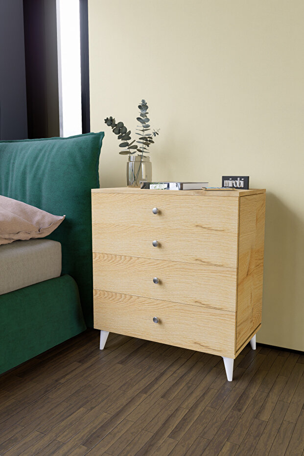 Mirabel Dekoratif 4 Çekmeceli ayaklı Şifonyer Rivoli - 3