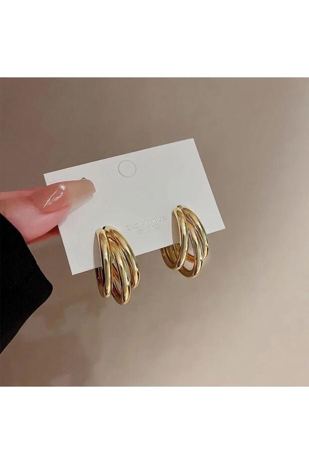 Çelik 3 halkali küpe - 3