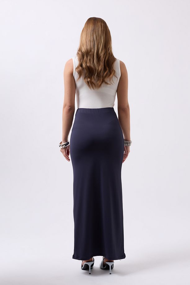 Liora Lacivert Maxi Basic Etek - 4