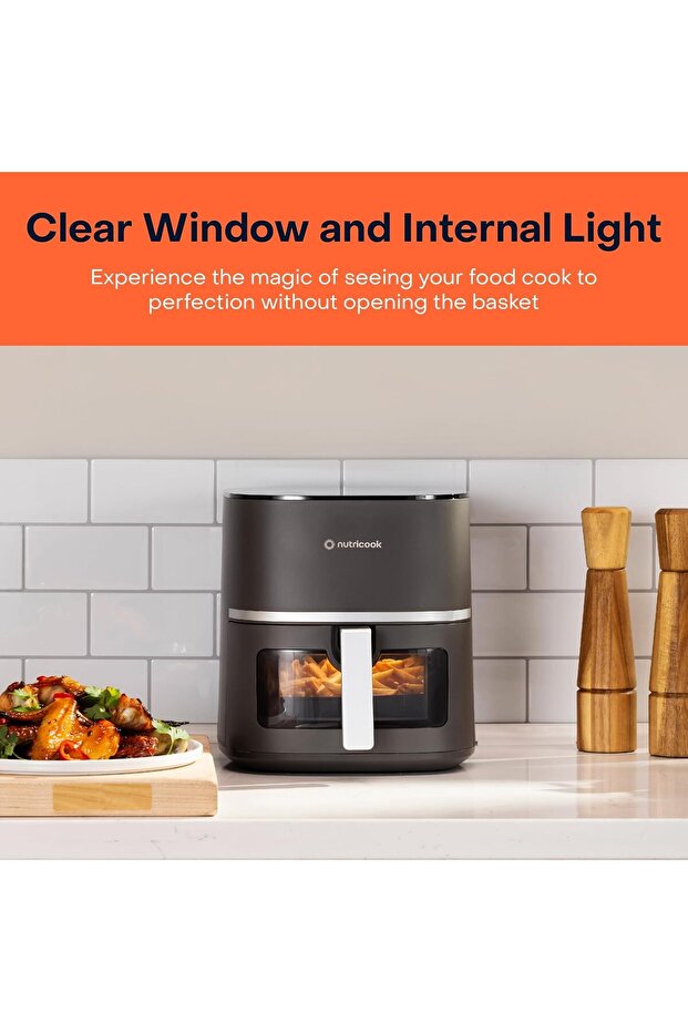 Nutricook Air Fryer Essentials Vision by Caliber Brands, with Clear Window and Internal Light, ProCy - 5