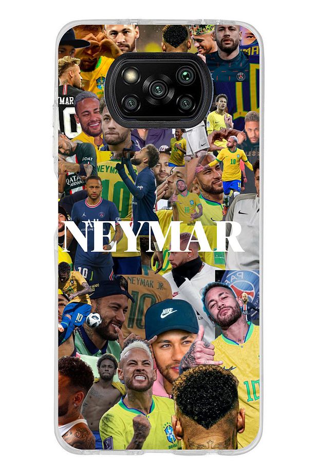Poco X3 / NFC / PRO Uyumlu Neymar Brezilya Şeffaf Silikon Kılıf - 1