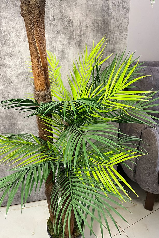 Yapay Areka Palmiye Ağacı 150 cm 3 Dallı 27 Yapraklı - 4