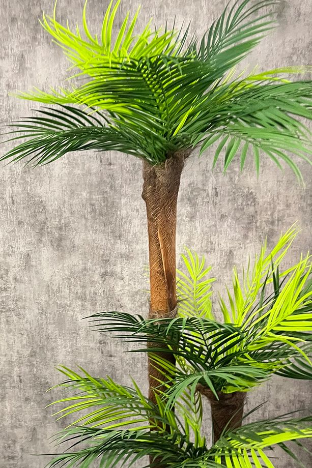 Yapay Areka Palmiye Ağacı 150 cm 3 Dallı 27 Yapraklı - 6