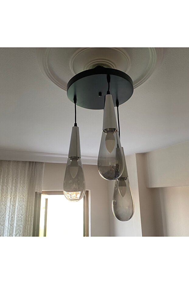 FÜME CAMLI AMPÜLLÜ AVİZE - 3