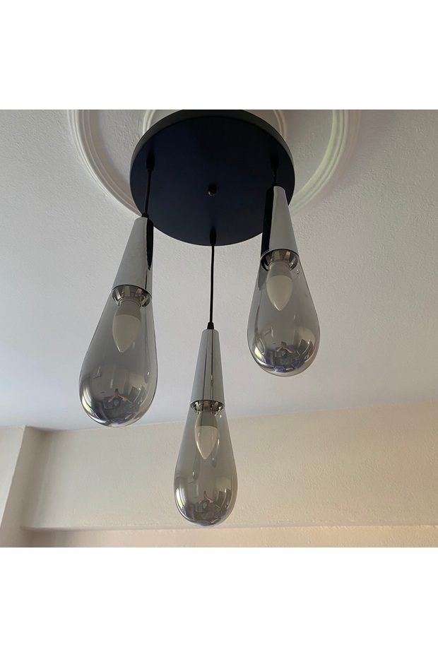 FÜME CAMLI AMPÜLLÜ AVİZE - 2