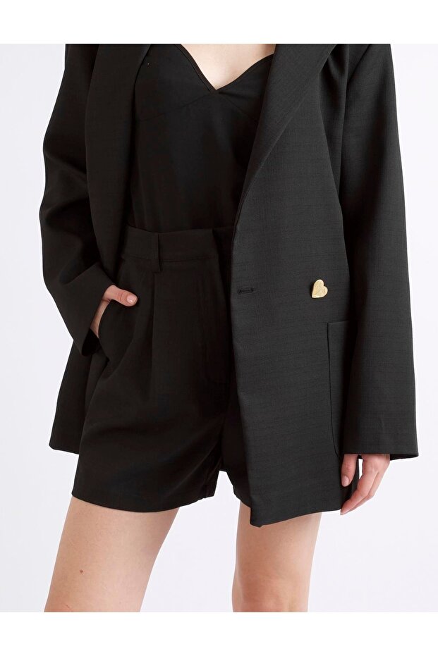 Amadea Siyah Kadın Şort - 6