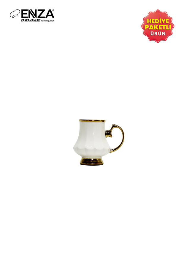 İnci 6 Kişilik Porselen Fincan Takımı 90ml - 6