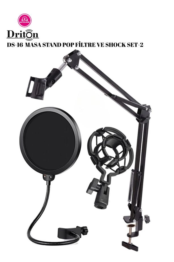 DS-16 MASA STANDI POP FİLTRE VE SHOCK MOUNT SET - 3