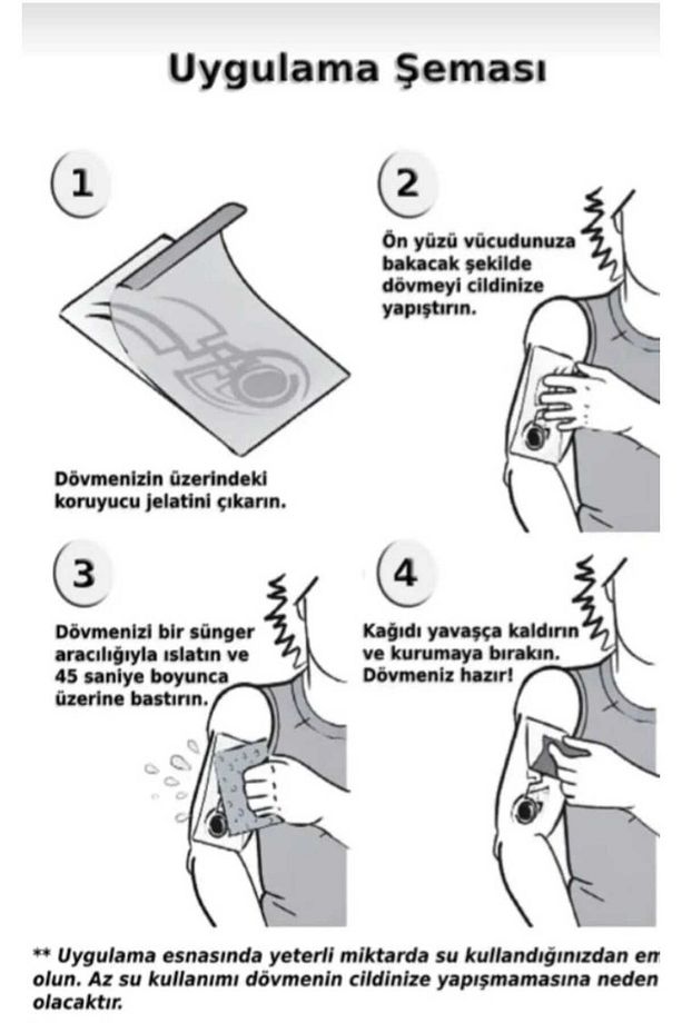1 Ay Kalıcı Dövme Dövme Tabanca Dövme - 4