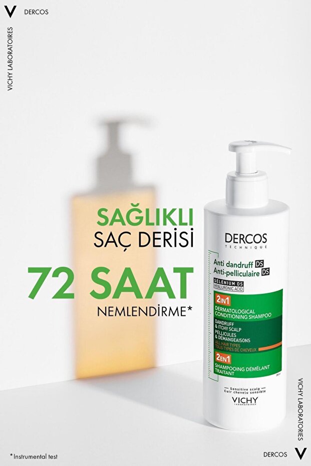 Dercos 2’si 1 Arada Kepek Karşıtı & Nemlendirici Şampuan 390ml 2 Adet - 6