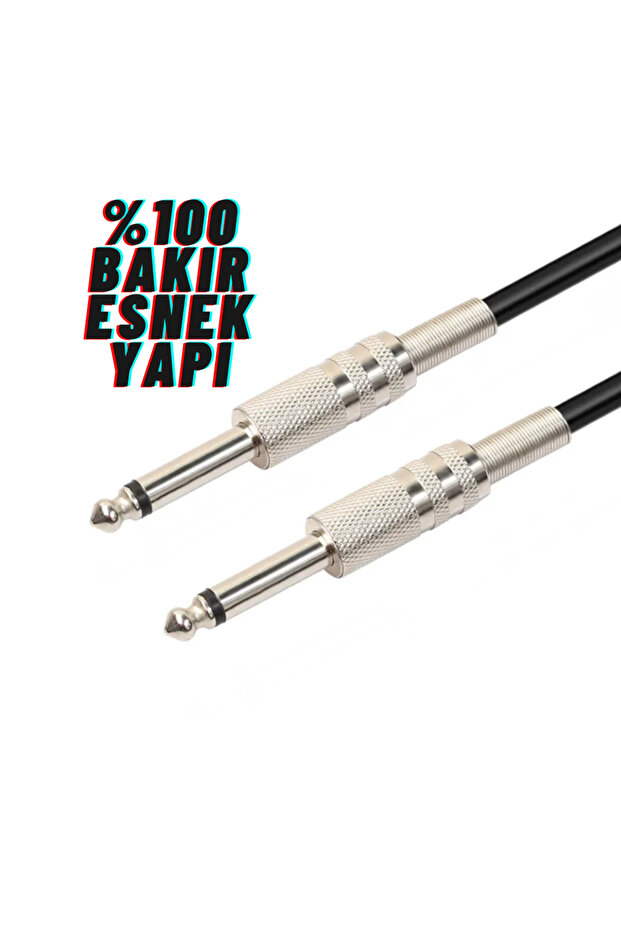 Enstrüman Mono Gitar Kablosu 3 Metre %100 Bakır El Yapımı - 2