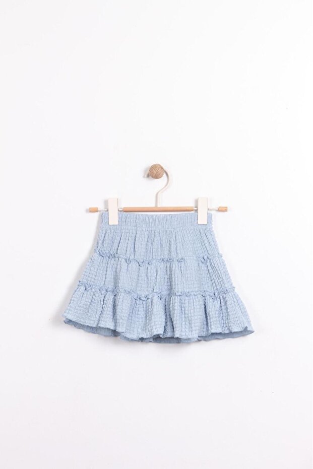 Mavi Şortlu Etek - 1