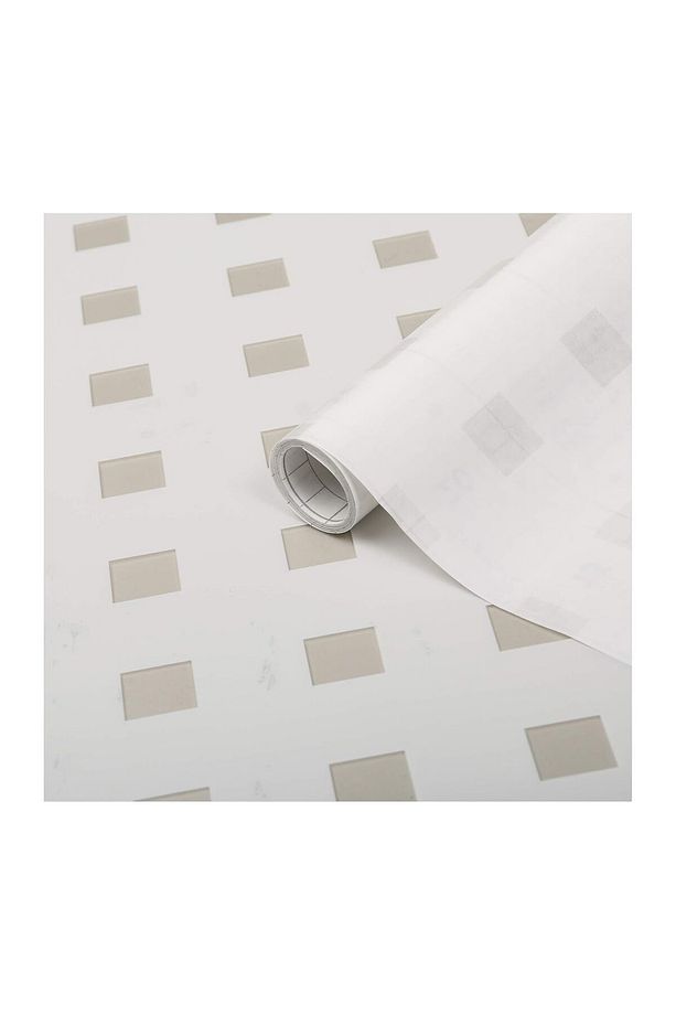 – | 45x150 cm | Modern Kare Desenli Statik Cam Kaplama Folyo | Mutfak Ofis Banyo Pencere - 4