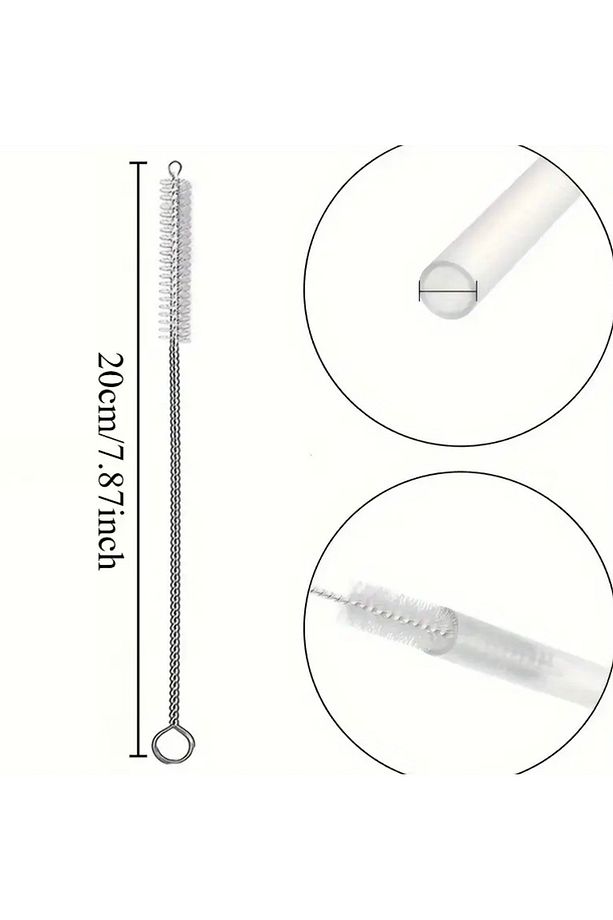 2 Adet Paslanmaz Çelik Pipet Temizleme Fırçası, Stanley 40/30/20 oz Uyumlu,Pipet Temizleme Aracı - 3