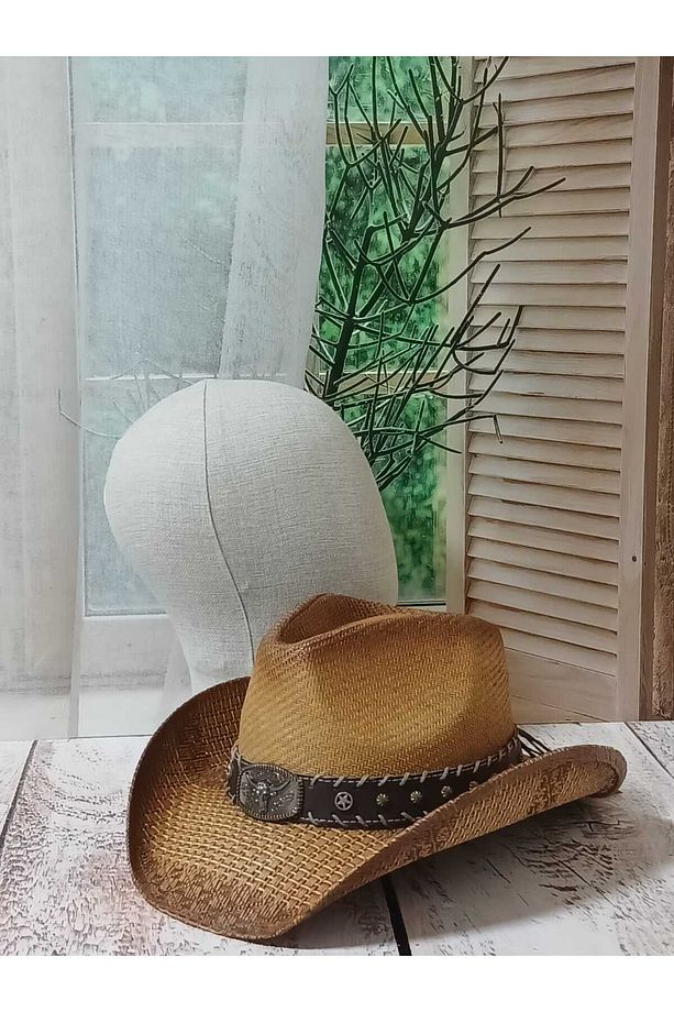 Unisex Lüks Kovboy Hasır Şapka - 2
