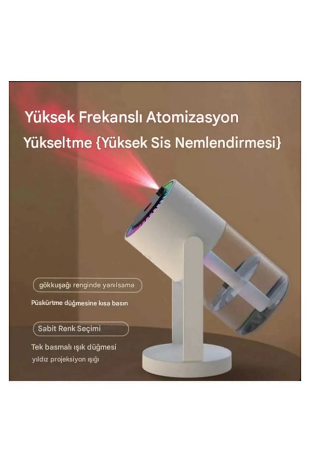 CL28 Tavana Işık Yansıtan Gece Lambası Hava Nemlemdirici Ev ve Araba İçin Işıklı Aromaterapi - 5
