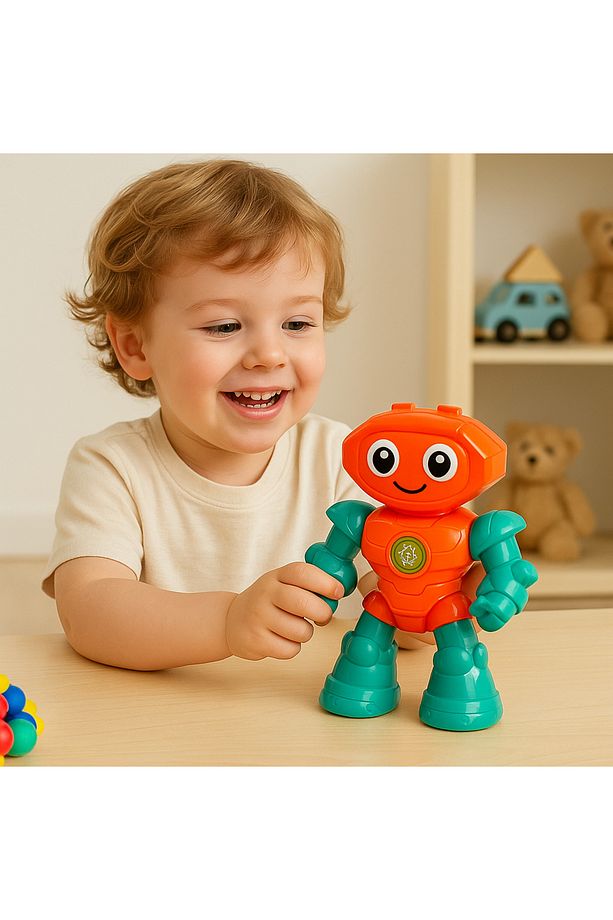 Işıklı Robot Taklit Sesli Çok Fonksiyonlu Mini Robot - 6