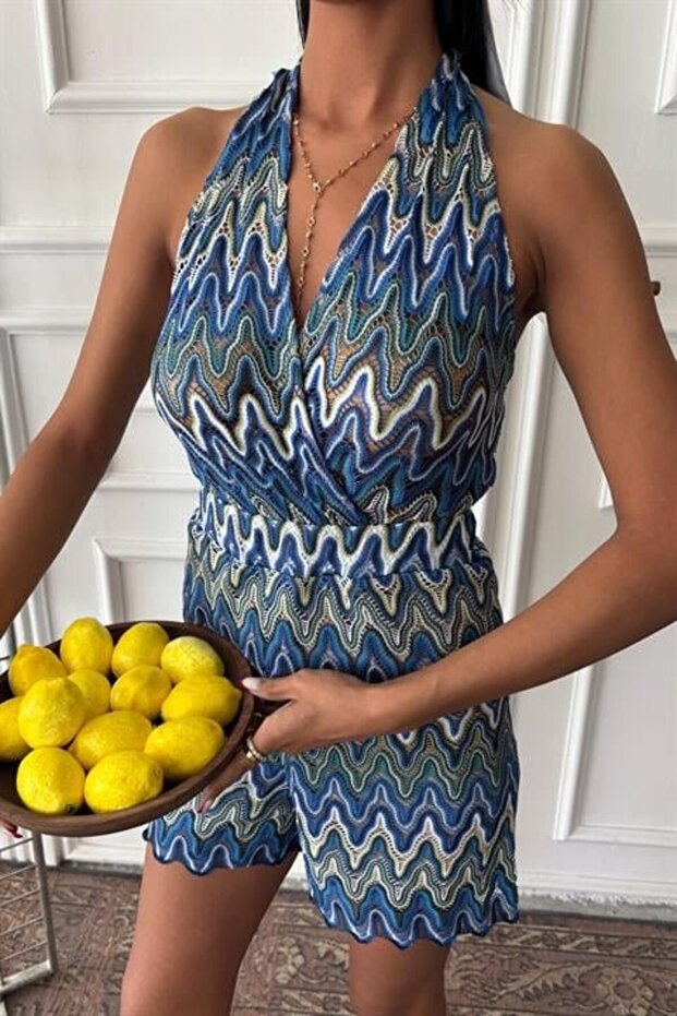 Vivaletta بذلة صغيرة متعددة الألوان بنمط متعرج 1365 - 6