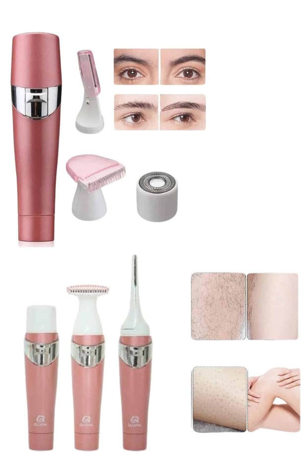 Yüz Kaş ve Tüm Vücut Epilasyon Aleti 3 Başlıklı Hassas Ciltlere Uygun Epilatör - 5