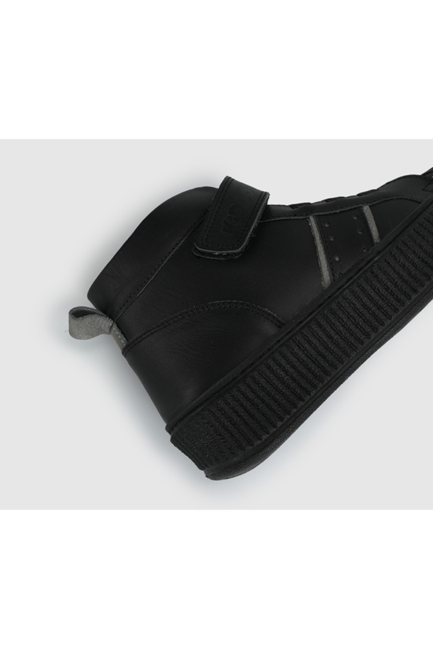 Siyah Deri Erkek Çocuk Bot - 5