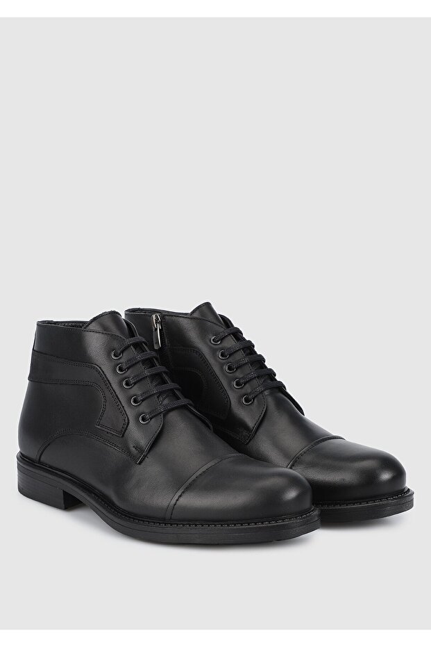 Siyah Deri Erkek Bot - 2