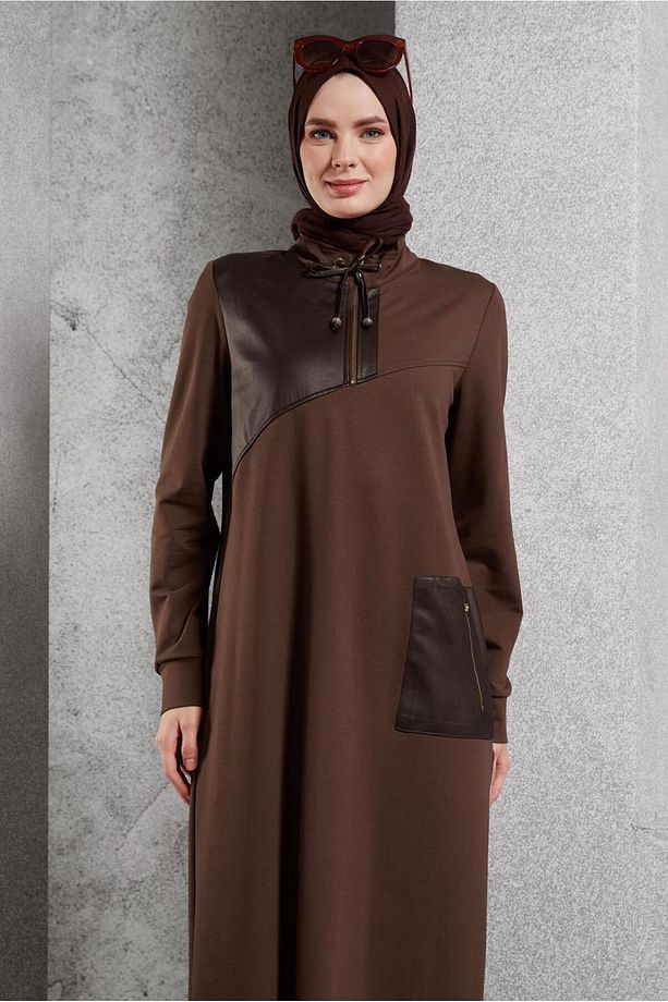 FERMUAR YAKA EŞOFMAN ELBİSE 45099 - 1