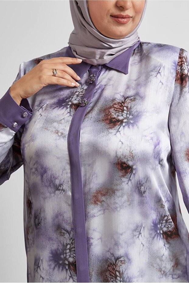 تونيك ساتان منقوش 20743 - 3