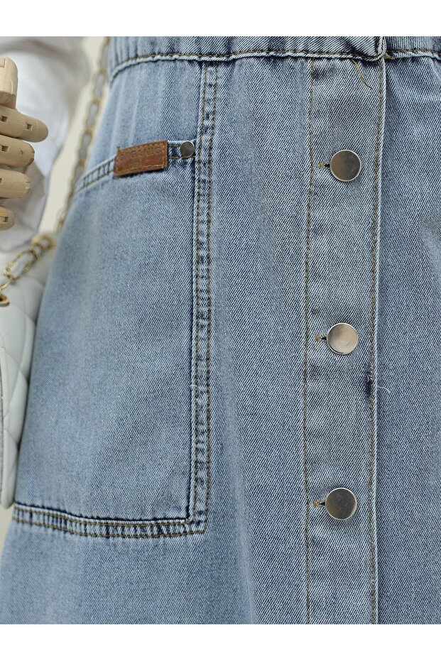 سالوبيت جينز بأزرار طويلة وجيب مزدوج - 4