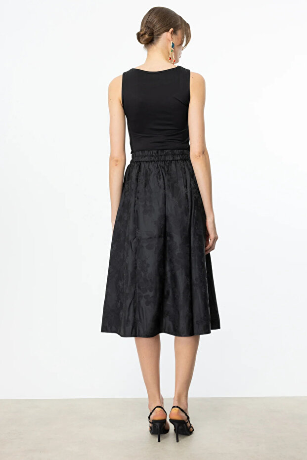 Patterned Pleated Midi Length - 5