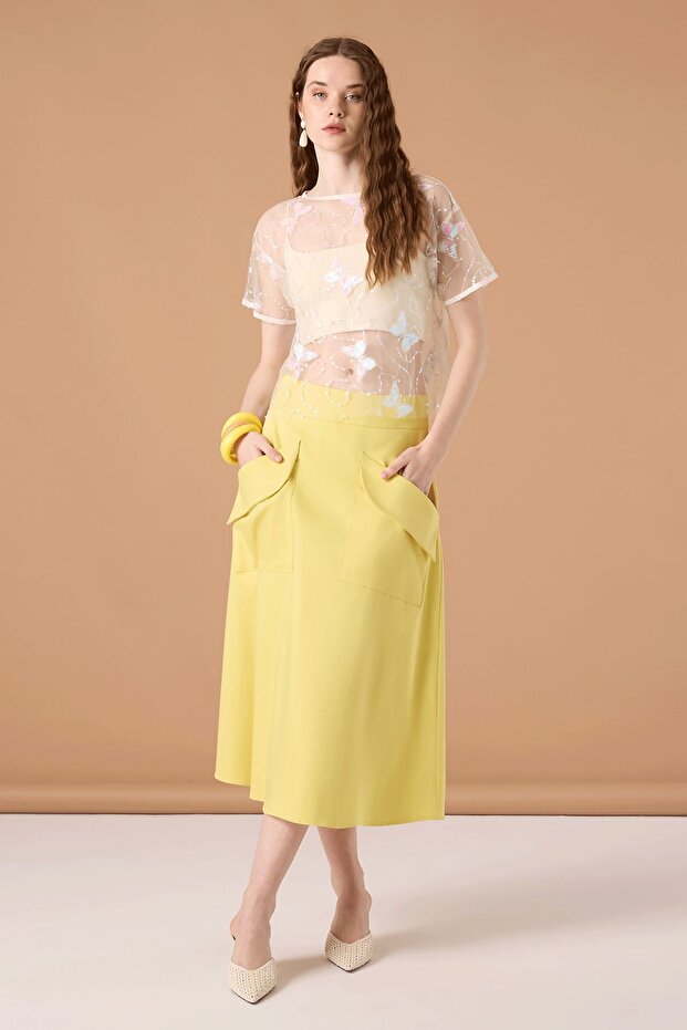 Kelebek Payetli Bluz Multi - 2