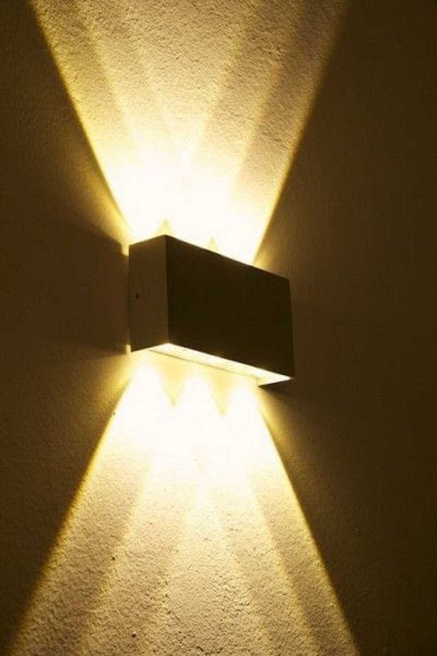 Elektrikle Çalışır, 12 Watt Amber Işık Ledli, İç ve Dış Mekan Aplik, Yüksek Işık Güçlü Led Aplik - 5