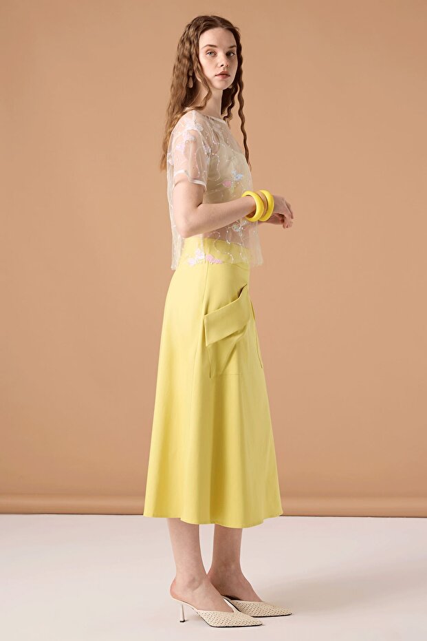 Kelebek Payetli Bluz Multi - 3