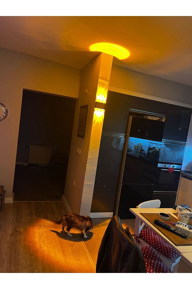 Elektrikle Çalışır, 12 Watt Amber Işık Ledli, İç ve Dış Mekan Aplik, Yüksek Işık Güçlü Led Aplik - 7
