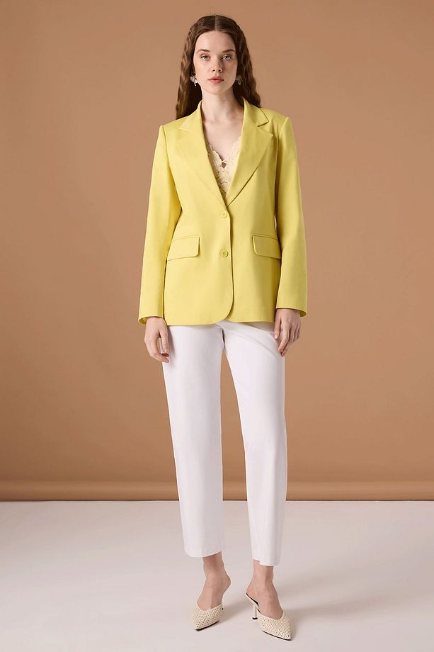 Blazer Ceket Sarı - 3