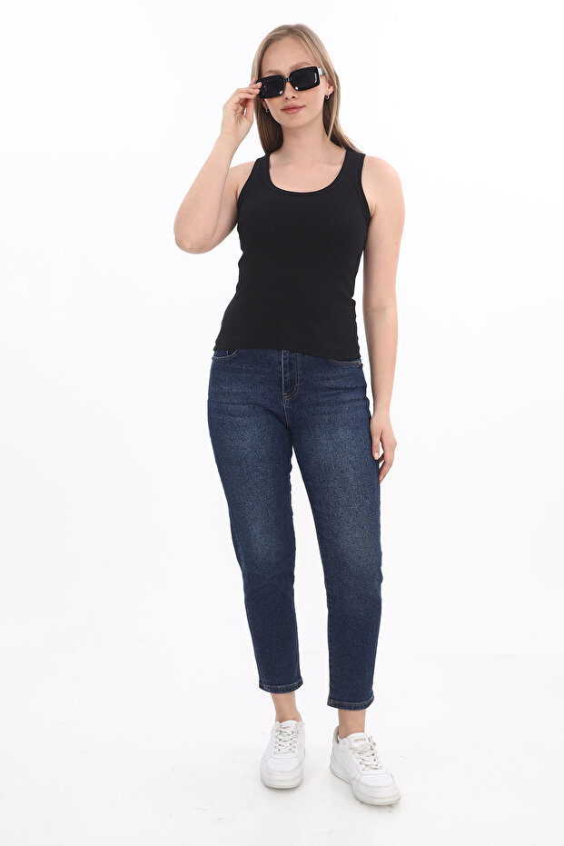 Women's Ribbed Lycra Cotton Strappy Tank Top