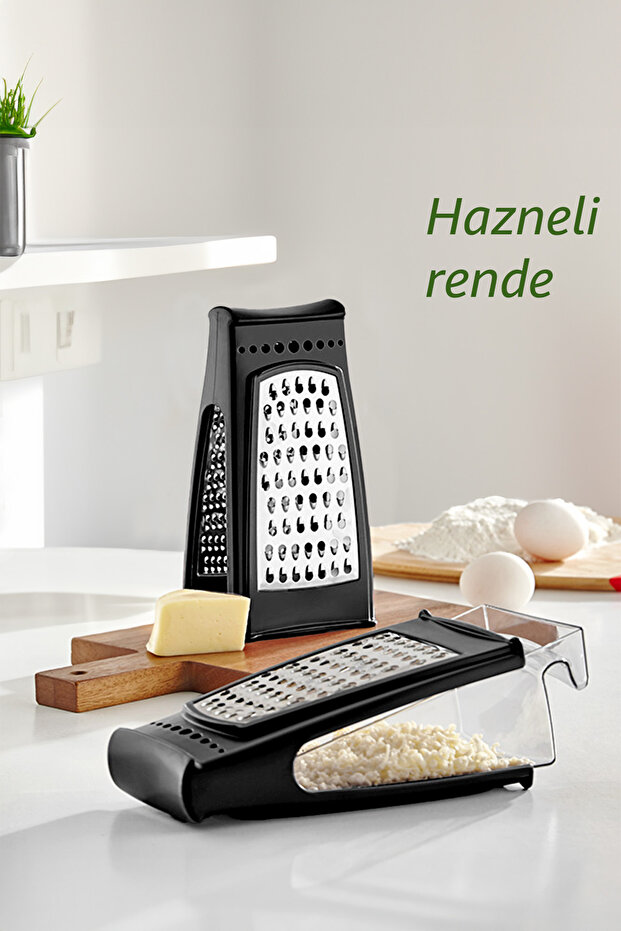 L-667 Ideal Çift Taraflı Hazneli Rende-Siyah - 1