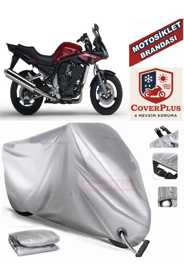 Gray Lock Compatible Motor Tarpaulin Yamaha Fzs1000 Motorcycle Tarpaulin Cover Tent (Motoen)