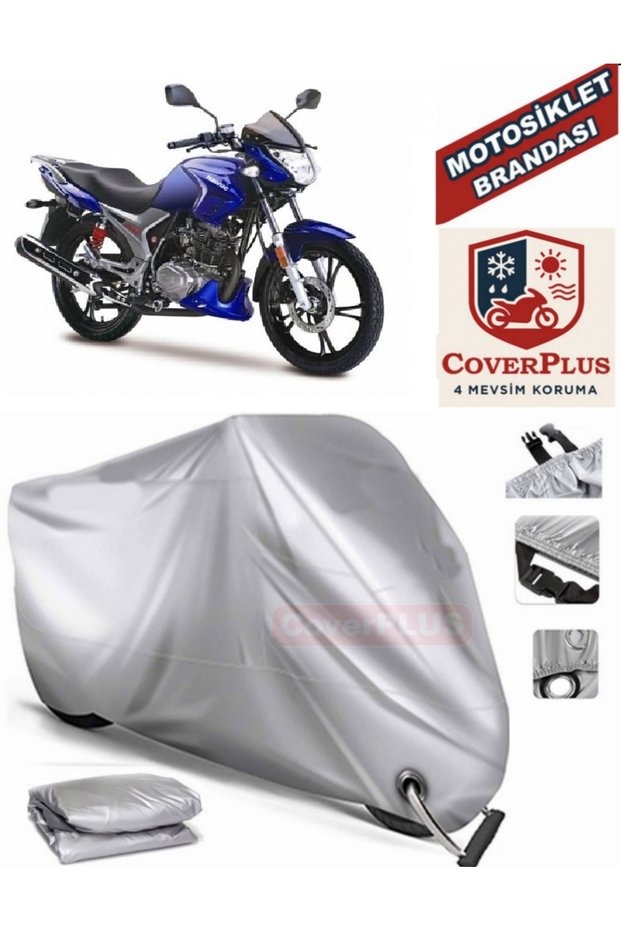 Gray Lock Compatible Motor Tarpaulin Haojue Hj 150-9 Motorcycle Tarpaulin Cover Tent (Motoen)