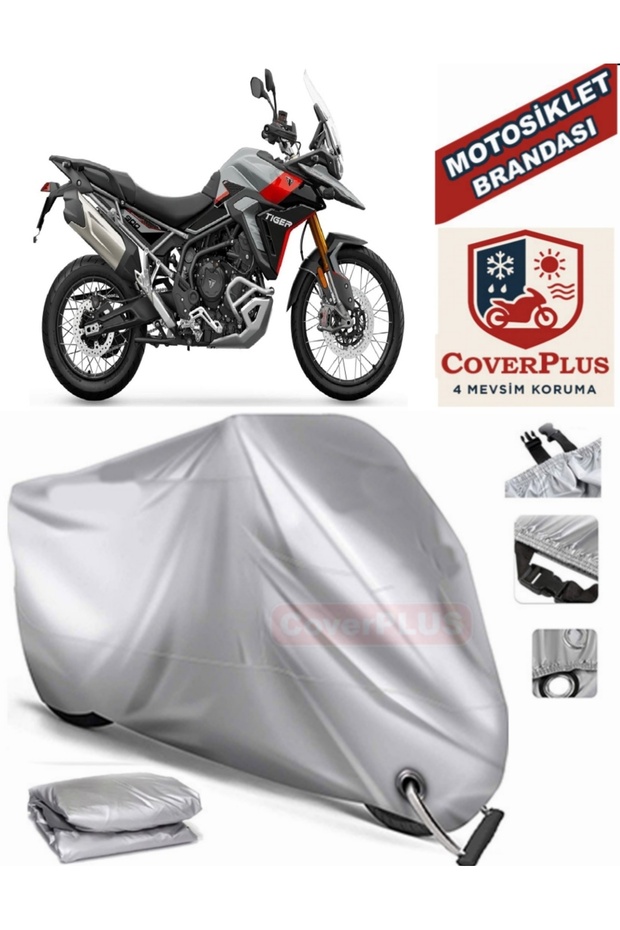 Gray Lock Compatible Motor Tarpaulin for Triumph Tiger 900 Rally Pro Motorcycle Tarpaulin Cover Tent (Motoen)