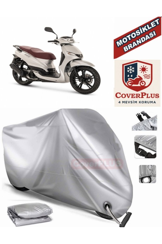 Gray Lock Compatible Motor Tarpaulin Peugeot Tweet 151 Motorcycle Tarpaulin Cover Tent (Motoen)