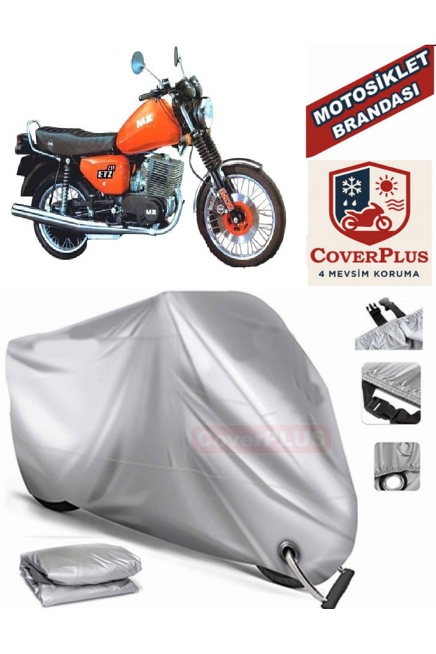 Gray Lock Compatible Motor Tarpaulin Mz Etz 251 Motorcycle Tarpaulin Cover Tent (Motoen)